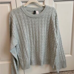 H&M Light Gray Cable Knit Sweater